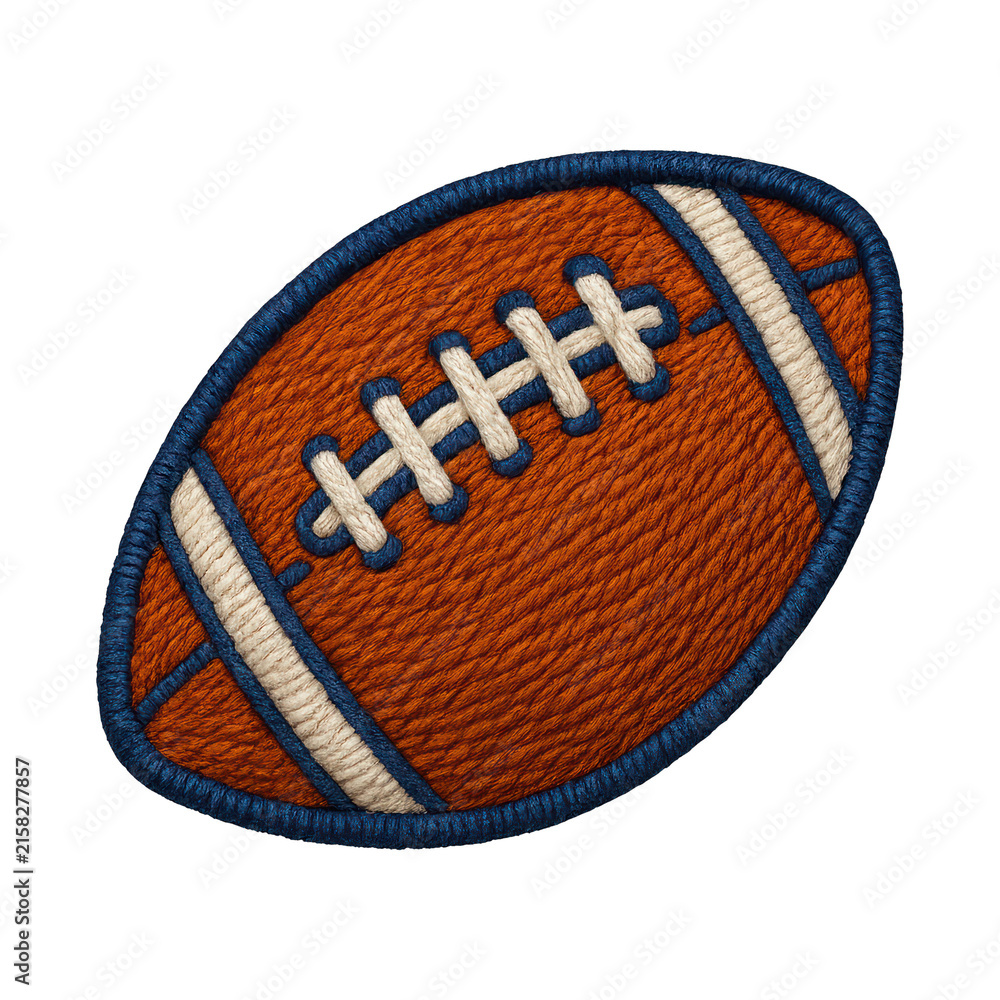Fototapeta premium PNG Embroidered football patch illustration.