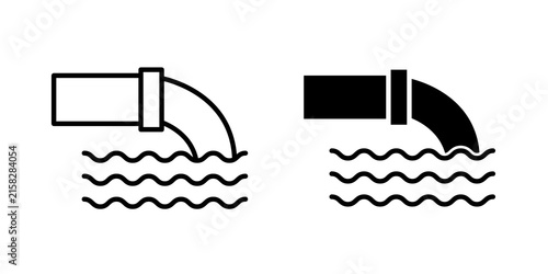 Waste water icon collection for UX