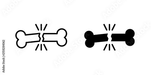 Broken bone icon collection for UX