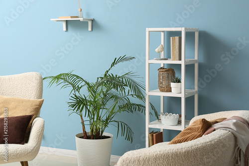 Cozy living room interior w...