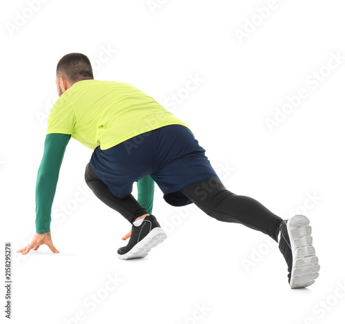 Male athlete in athletic we...
