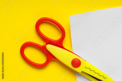 Red and yellow craft scisso...