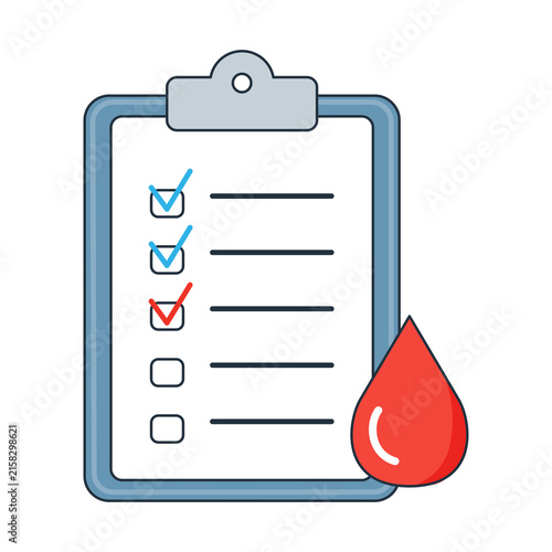 Blood Test Medical Laboratory Health Screening Illustration