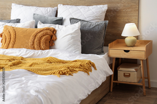 Interior of stylish bedroom...