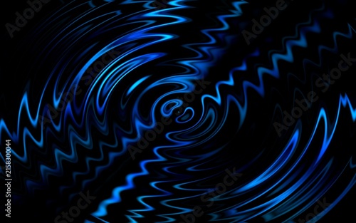 Photography Abstract glowing blue liquid water ripples background with wave pattern on dark