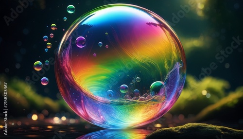 rainbow bubble transparent bubble