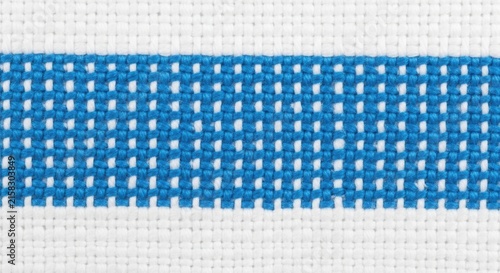 Blue Textured Grid Pattern on White Background.