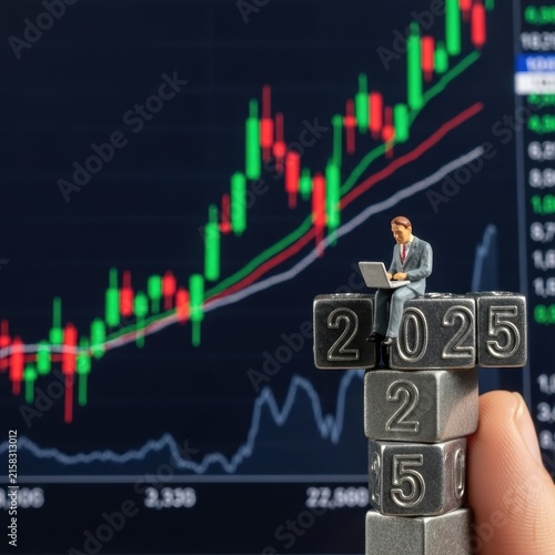 Business analyst reviewing stock market trends for future predictions.