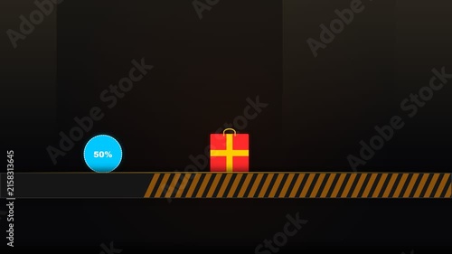 Black Friday Sale Elevator Animation with Increasing Discount Levels