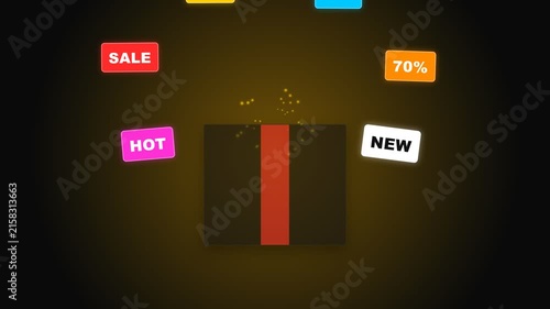 Mystery Gift Box Opening for Black Friday Sale and Discount Promotion