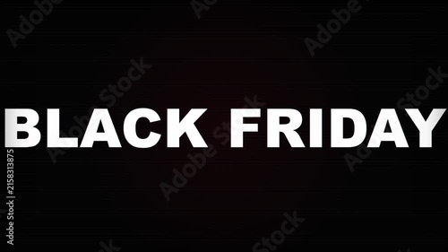 Glitch Black Friday Sale Typography with Digital Distortion Effects