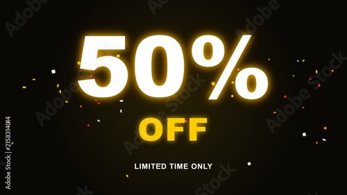 Luxury Golden Black Friday 50% Discount Burst with Sale Promotion