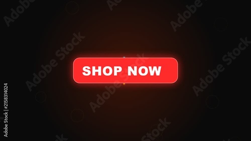 Black Friday Sale Button Pop Animation with Shop Now Call to Action