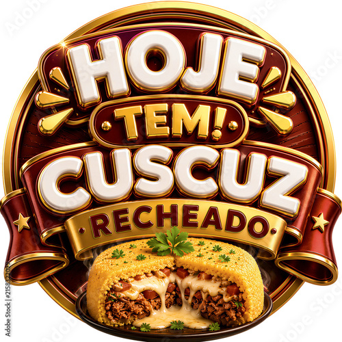 Stuffed Couscous 3D Promotional Badges and Labels Collection