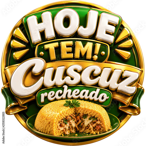 Stuffed Couscous 3D Promotional Badges and Labels Collection