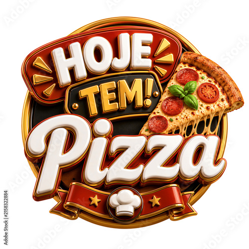 Pizza Special 3D Promotional Badges and Labels Collection