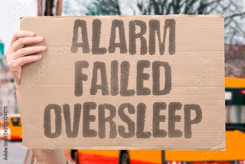Canvas Print "Alarm Failed Oversleep" The jet-lagged body ignores the alarm, leading to a crucial