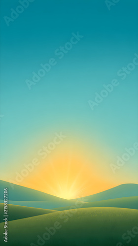 sunrise over the field