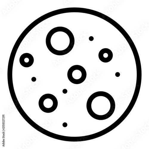 moon line icon