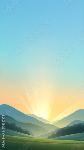 sunrise in mountains