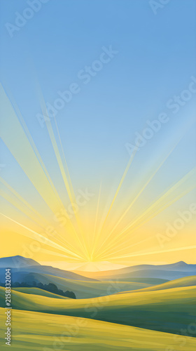 sunrise over the field