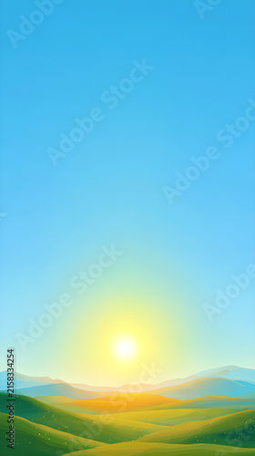 sunrise over the field