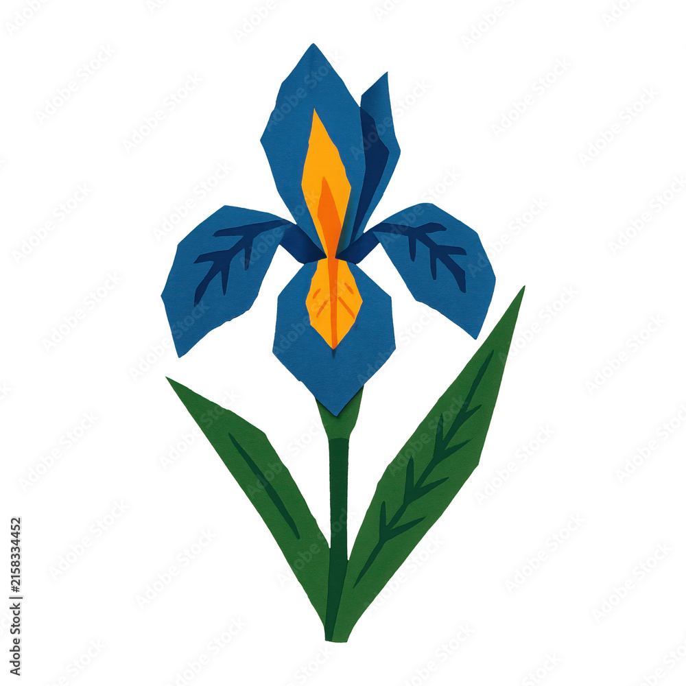 Naklejka premium PNG Colorful abstract iris flower illustration.