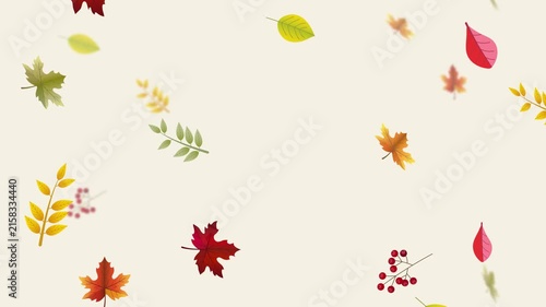 [4k / loop] autumn leaves falling background animation
