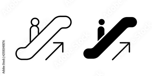 Escalator icon minimal artwork group