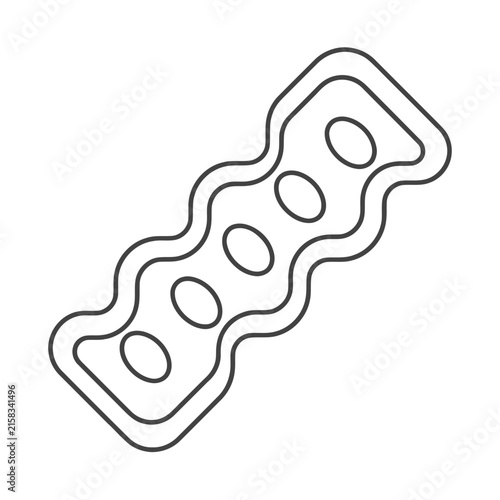 Wavy Line with Oval Shapes