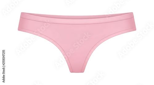 Simple light pink cotton bikini underwear for women isolated on transparent background