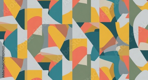 Colorful Abstract Geometric Pattern Background Design.
