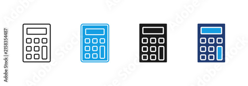 Calculator Web Icon with multiple style Collection