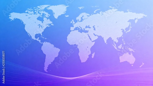 World map with gradient background