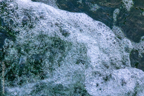 Canvas Print churning water bubbles