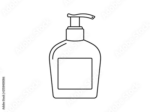 Hand soap pump dispenser bottle illustration