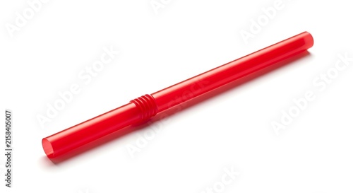 Red plastic handled metal nail puller tool isolated.