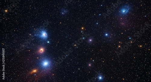Cosmic nebula with vibrant glowing gases and stars.