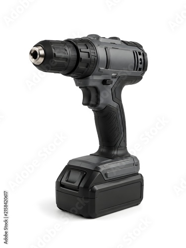 Obraz na płótnie Cordless Drill Driver with Battery Pack for Versatile Woodworking Construction Repairs and DIY Workshop Projects