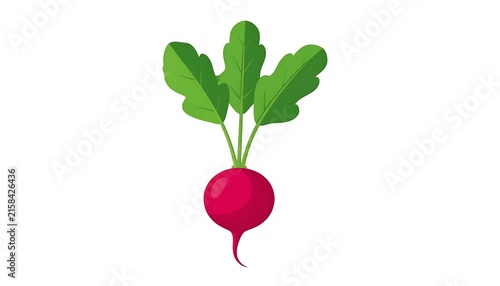 Single red strawberry with green leaves isolated.