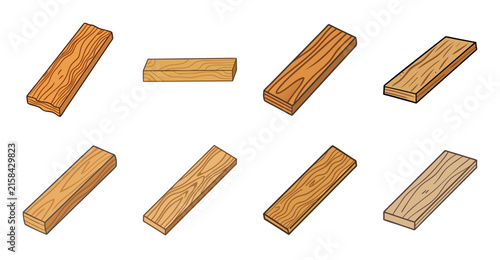 Assorted wooden matchsticks scattered on plain background - Collection of natural brown wooden matchsticks laid out in a scattered arrangement, ideal for graphic design or illustration projects.