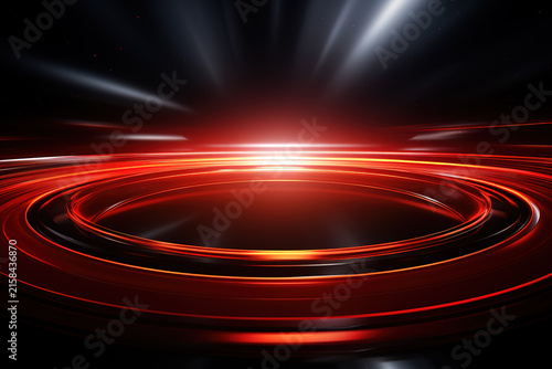 Abstract Red Technology Background Featuring Organic Motion and Futuristic Elements