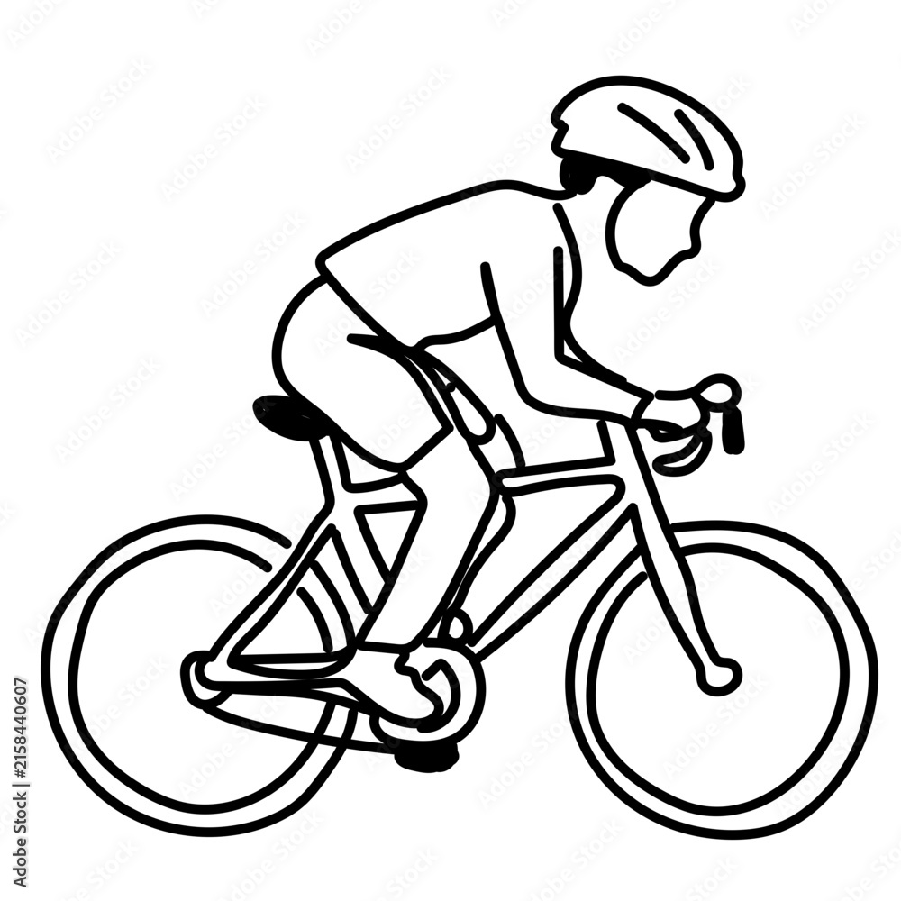 Fototapeta premium silhouette of a cyclist