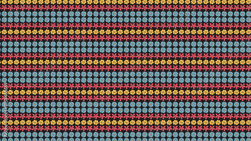 Colorful striped woven fabric textile background featuring pink blue yellow black rows colorful material background abstract decoration