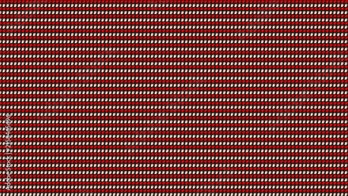 Close up macro shot of RGB led screen pixels showing red horizontal stripe pattern background texture with technology electronic hardware