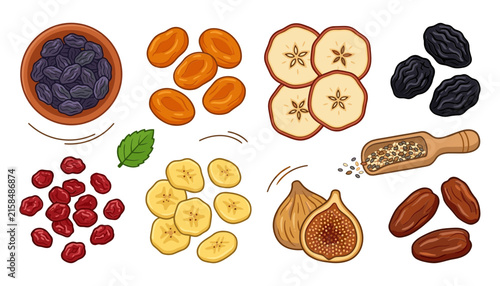 Canvastavla Dried Fruit and Healthy Snack Collection with Raisins Dates Figs Apricots Cranbe