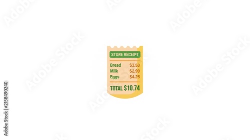 Shopping and E-commerce Finance Icons on a white background. Retail receipt, sale tag and mobile payment icons on a white background. Colorful Retail Finance Icons on a white background. Business icon