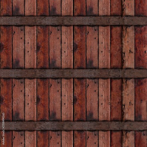 Old Wooden Railway Tie Heavy Timber Planks Seamless Texture Map