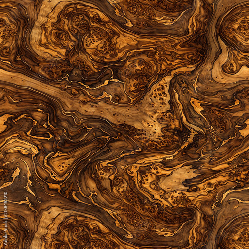 Swirling Marbleized Burl Wood Veneer Seamless Texture Map Flat Lay