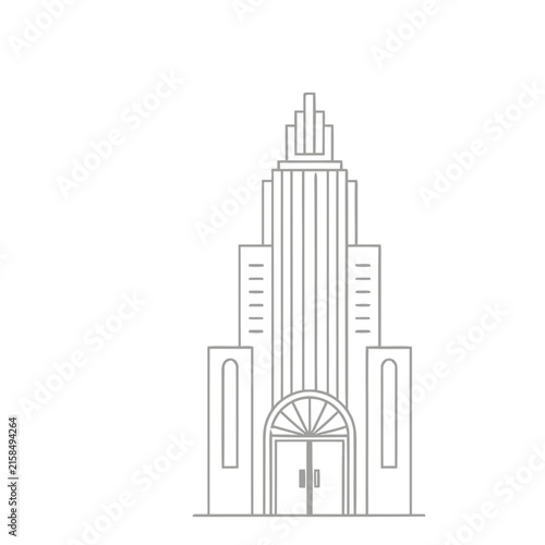 Art Deco Skyscraper Outline